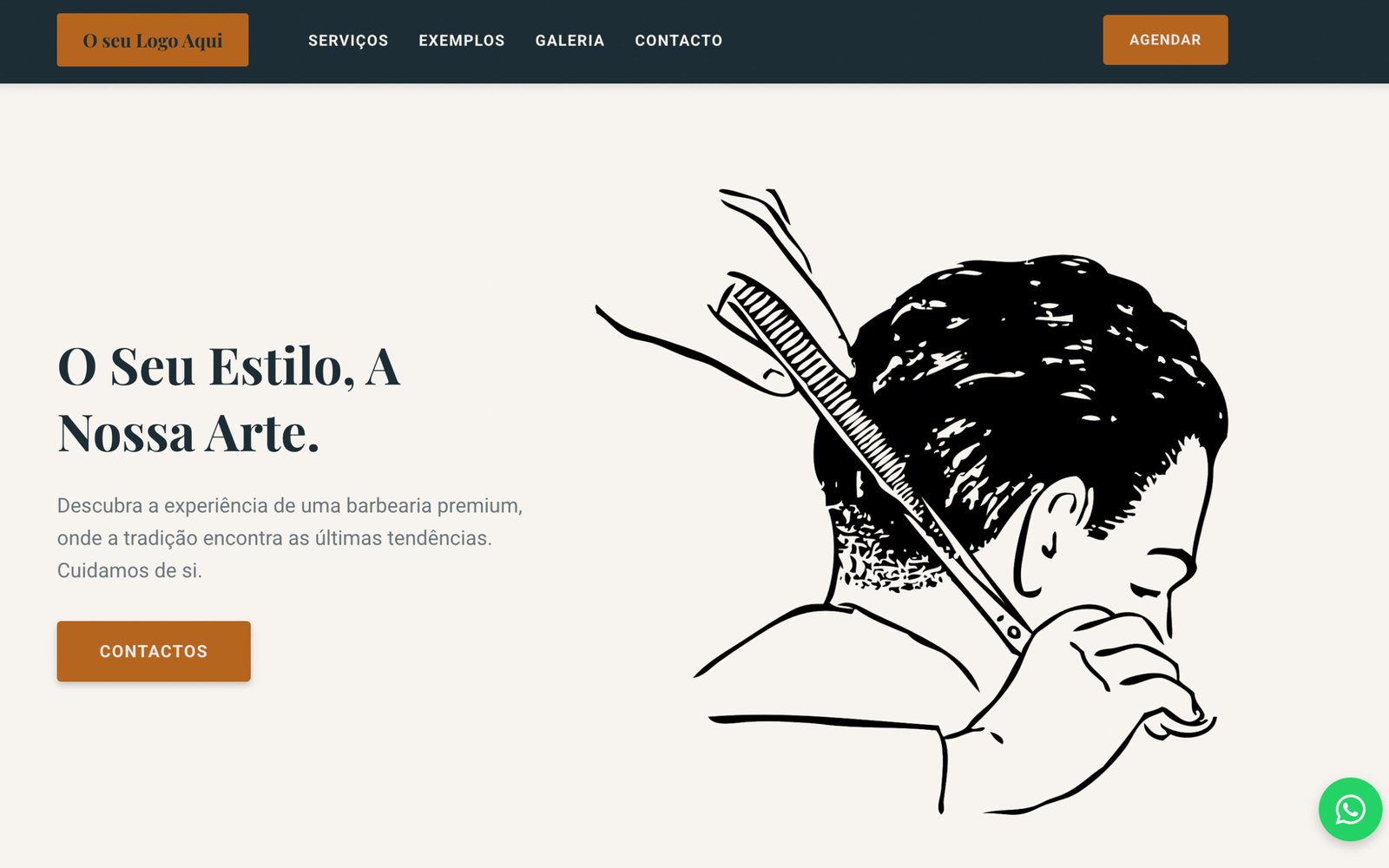 Template de Website para Barbearia
