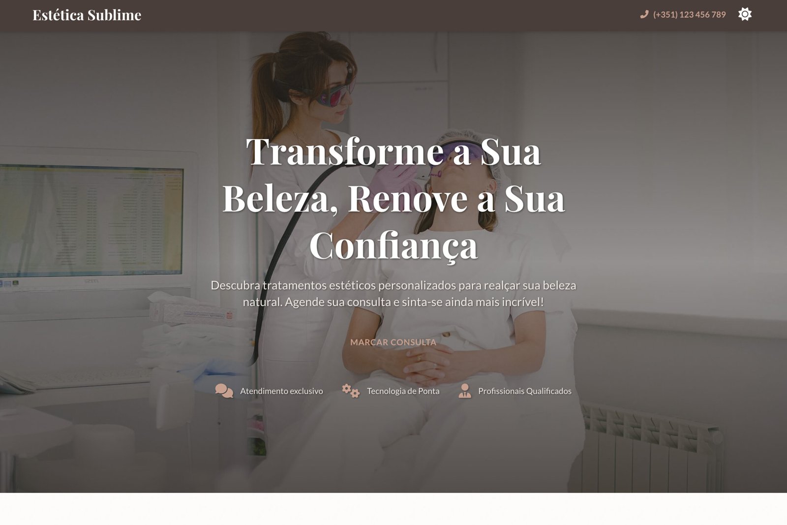 Template de Website para Clinica de Estética