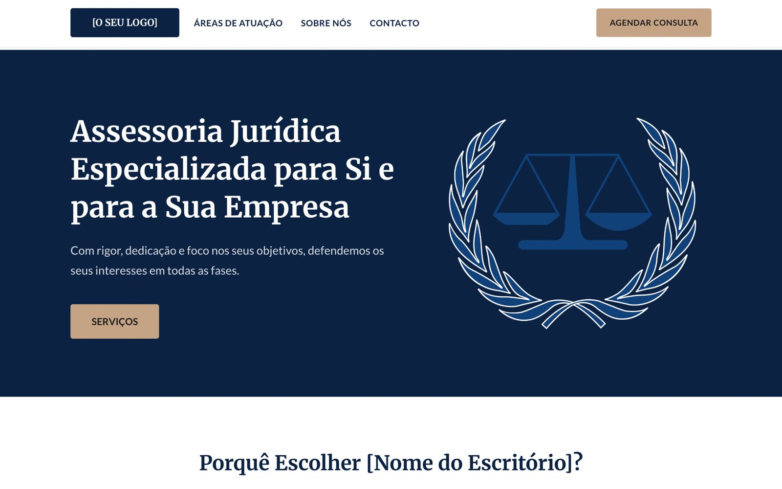 Template de Website para Advogados